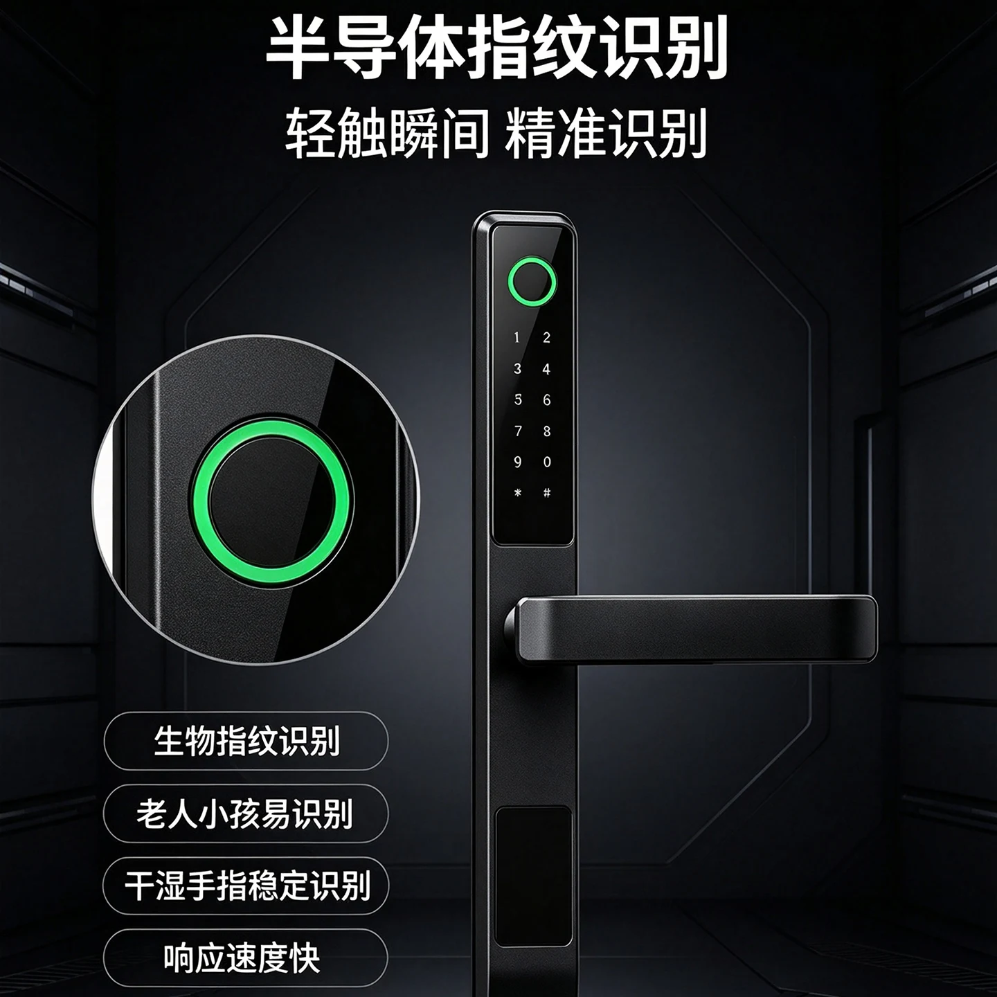 WF-V4 断桥铝智能执手锁 3